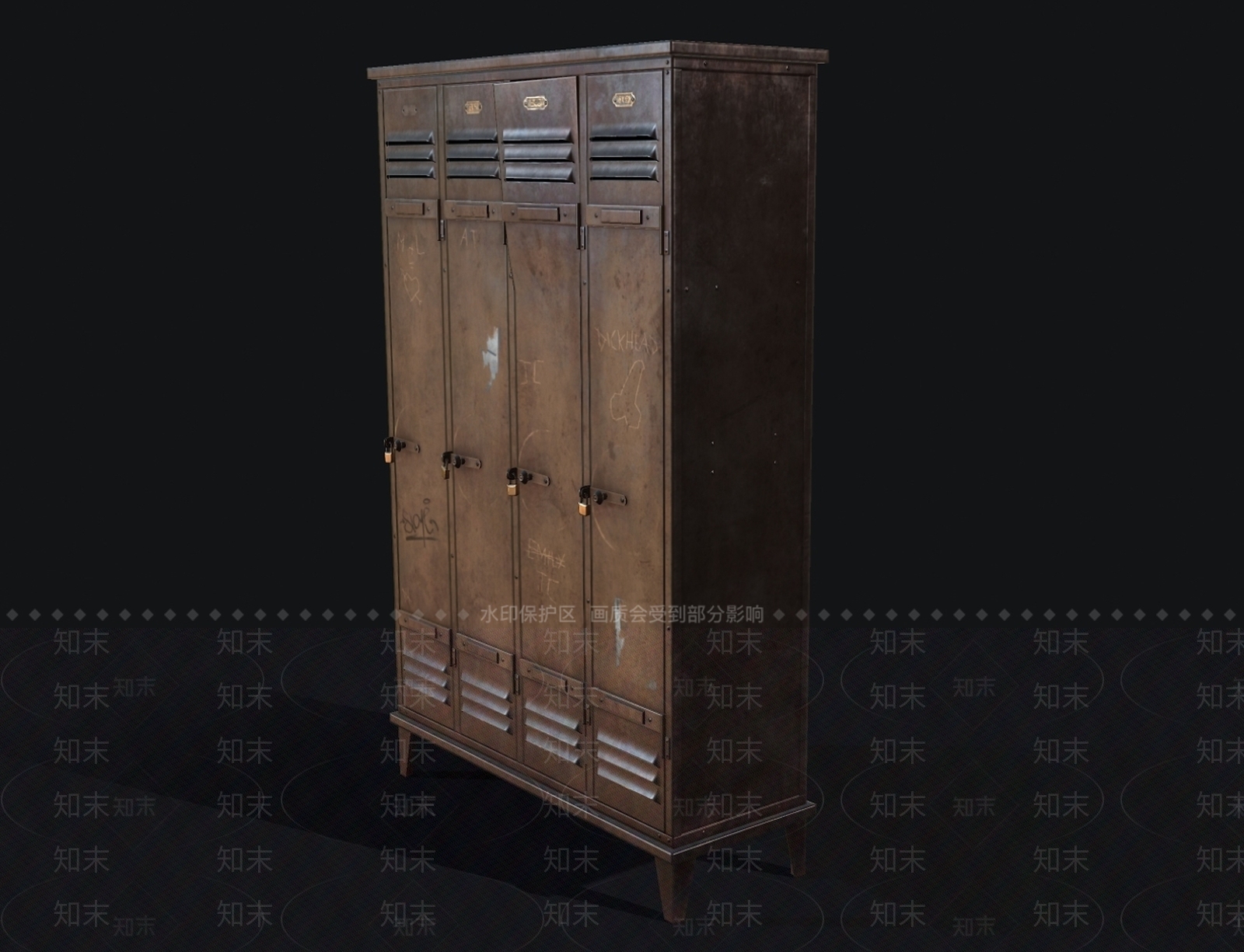 中式衣柜3D模型下载【ID:1174762072】