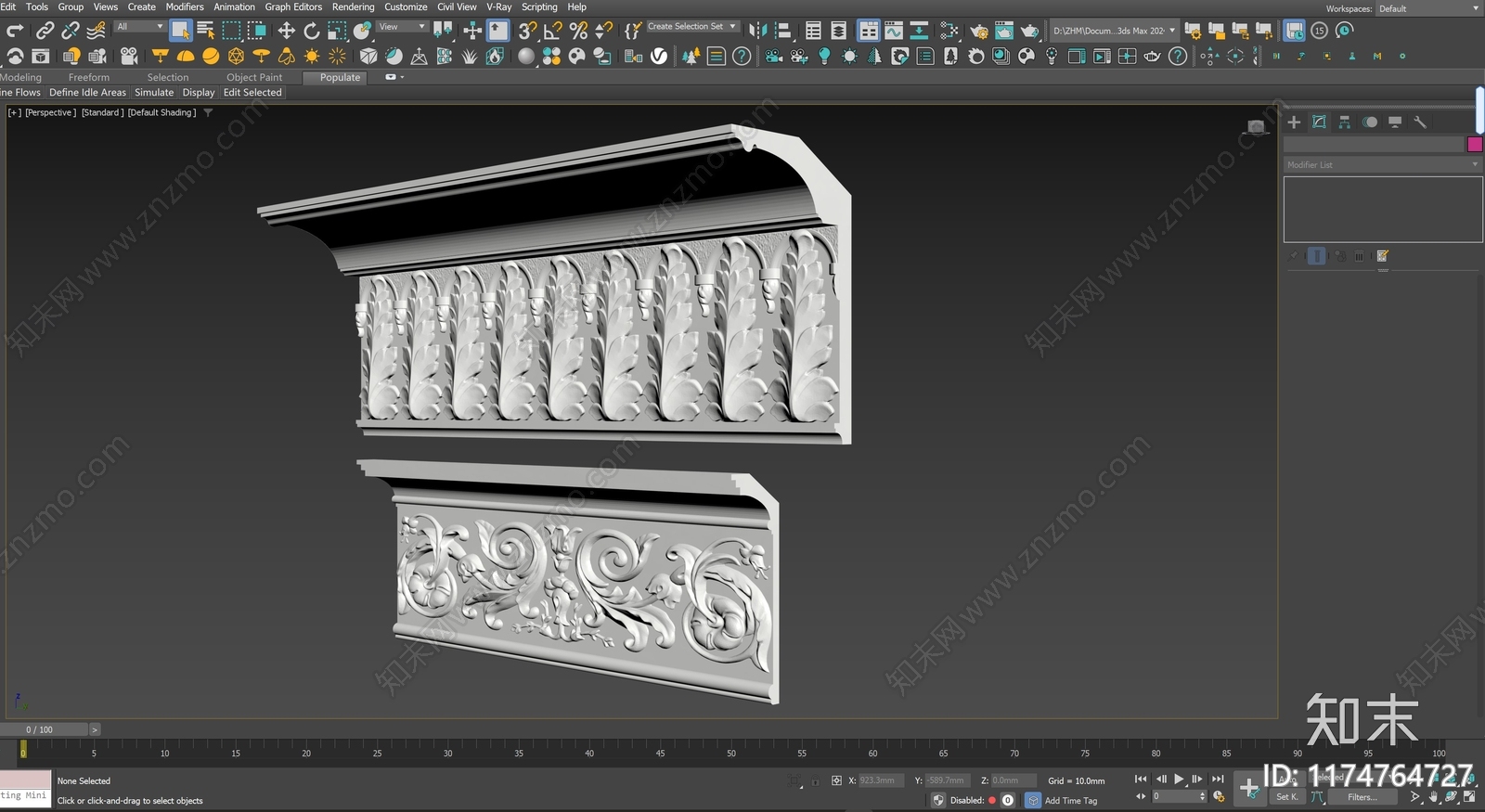 法式复古线条3D模型下载【ID:1174764727】