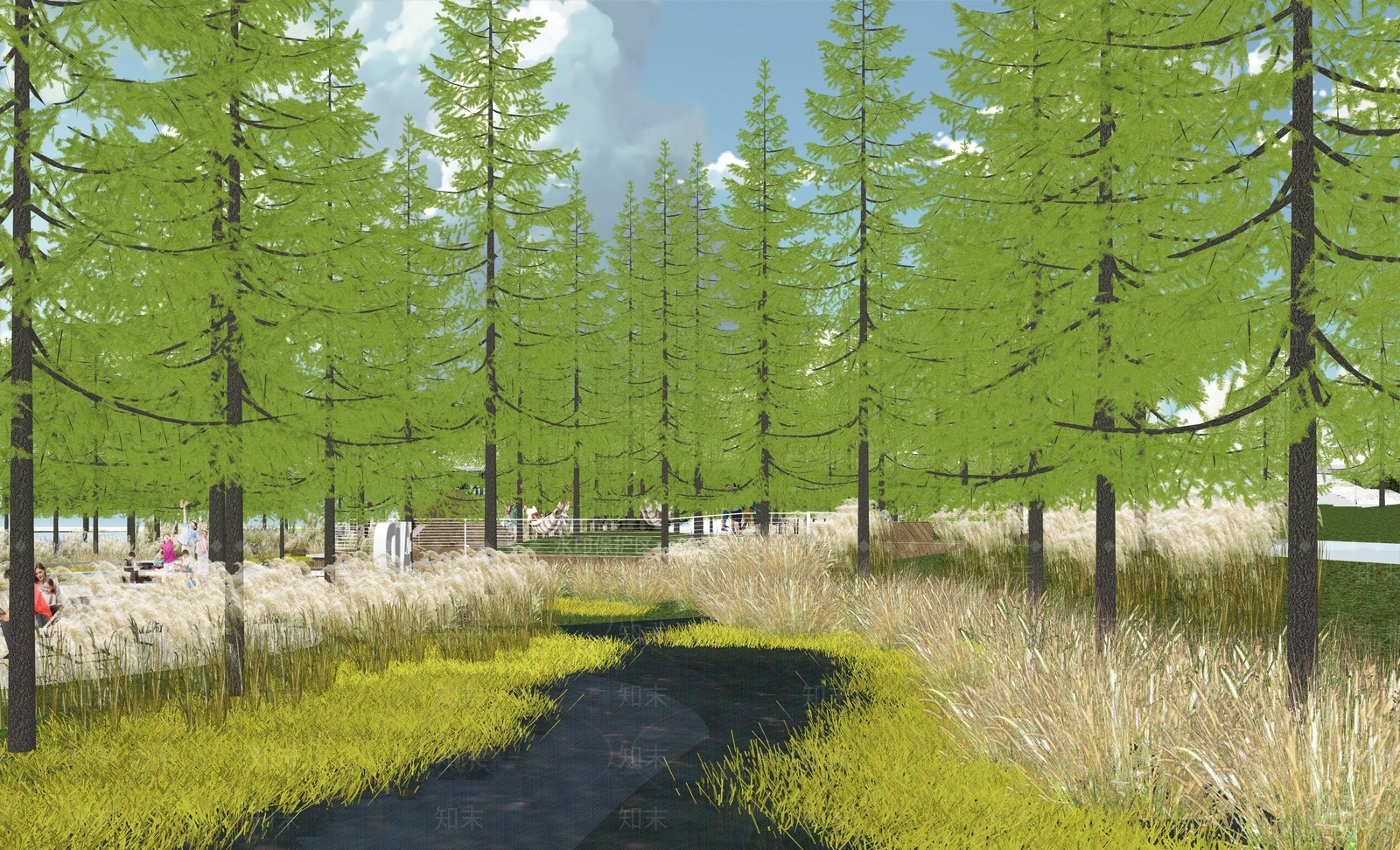 现代景观公园SU模型下载【ID:1174769041】