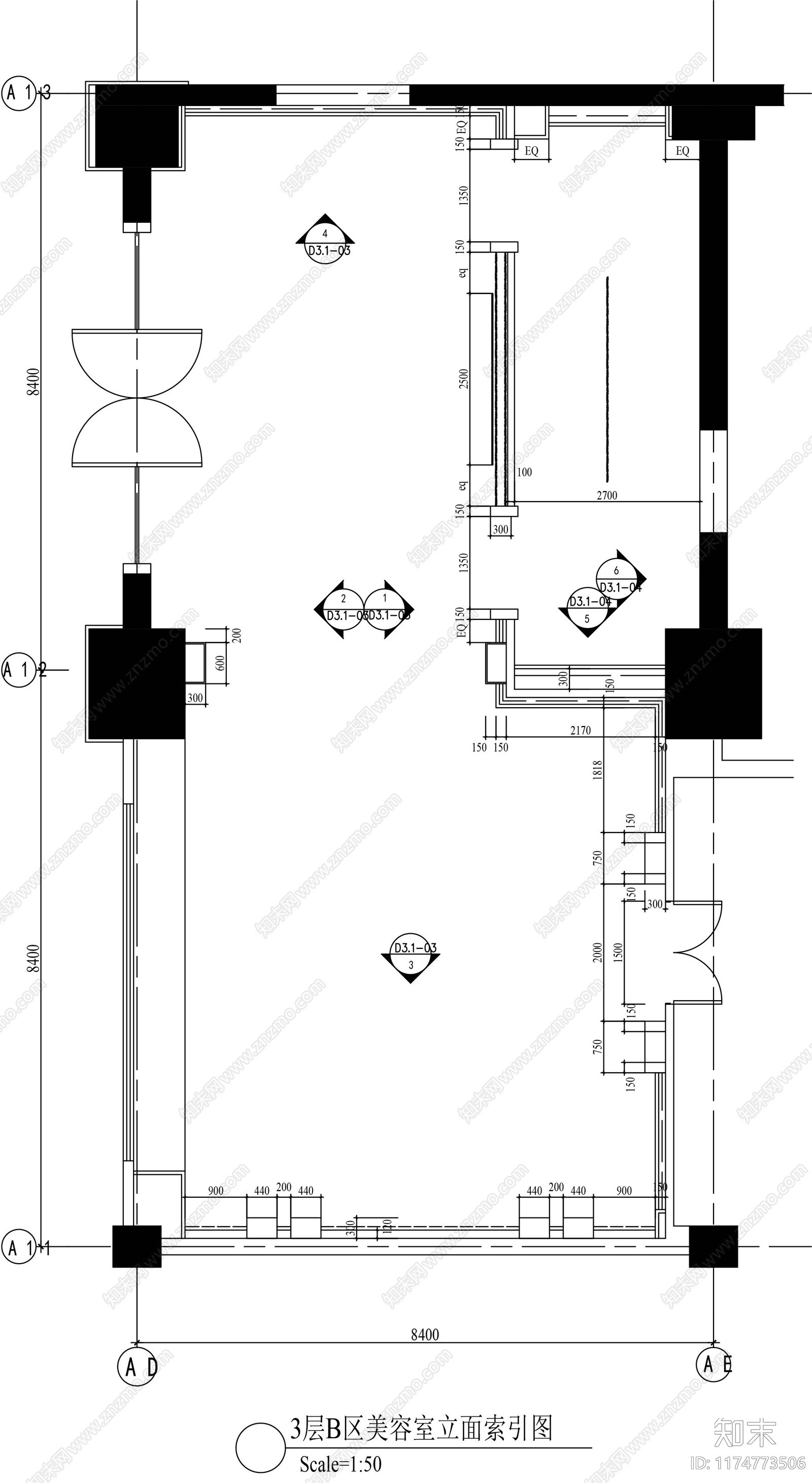 现代其他商业空间cad施工图下载【ID:1174773506】