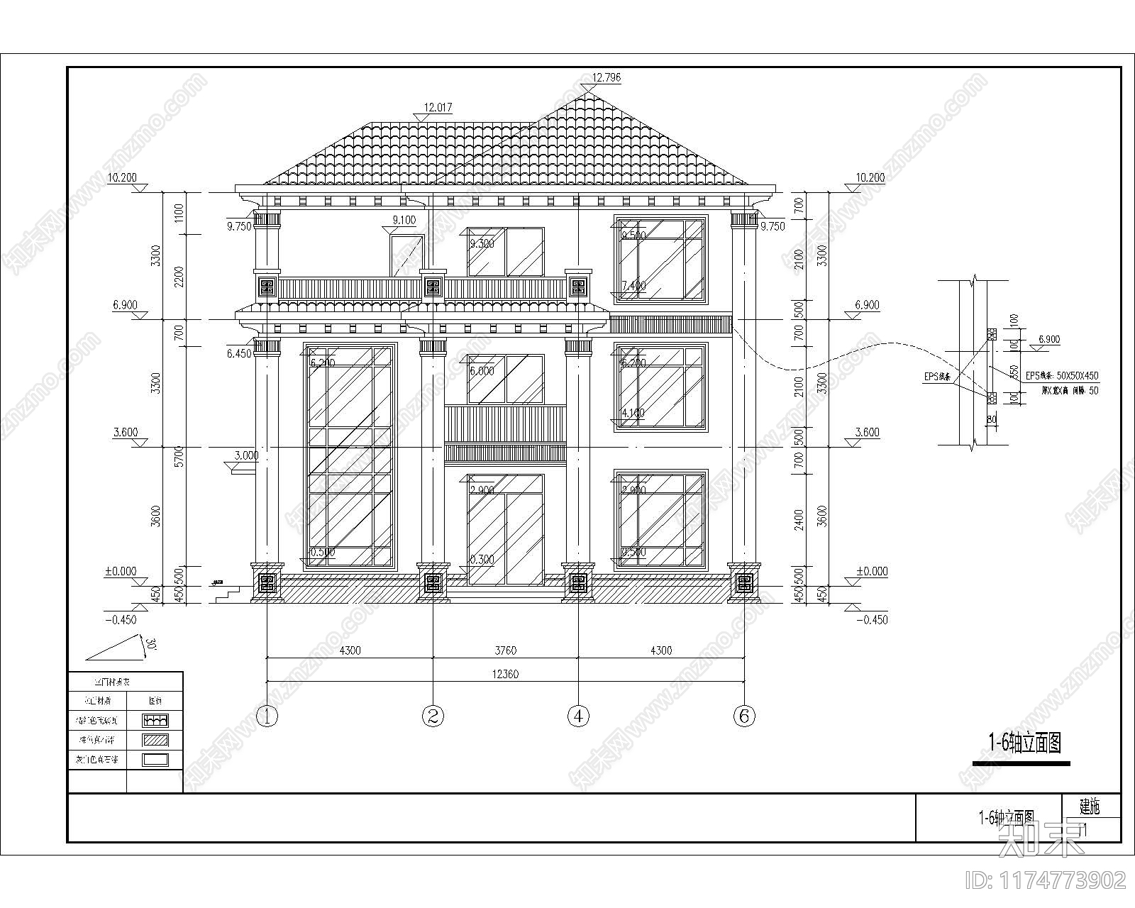 现代别墅建筑cad施工图下载【ID:1174773902】