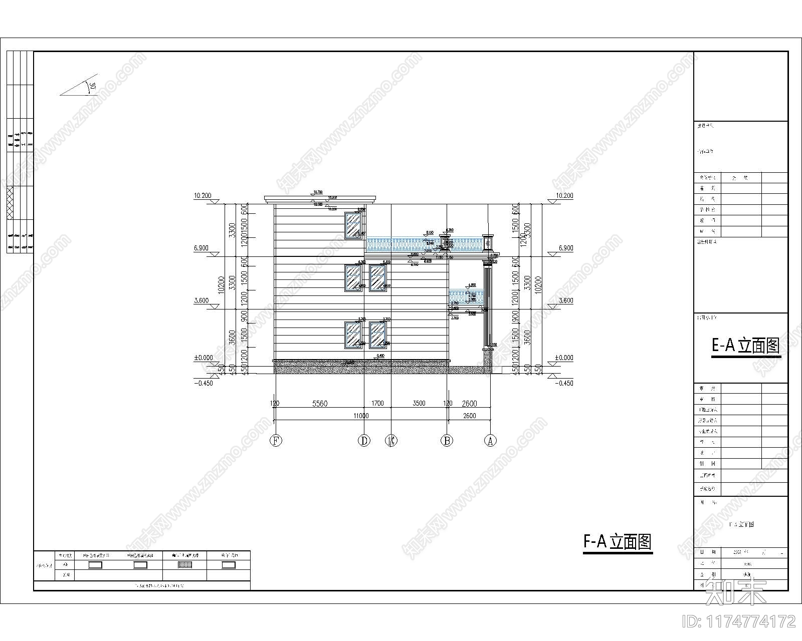 现代别墅建筑cad施工图下载【ID:1174774172】