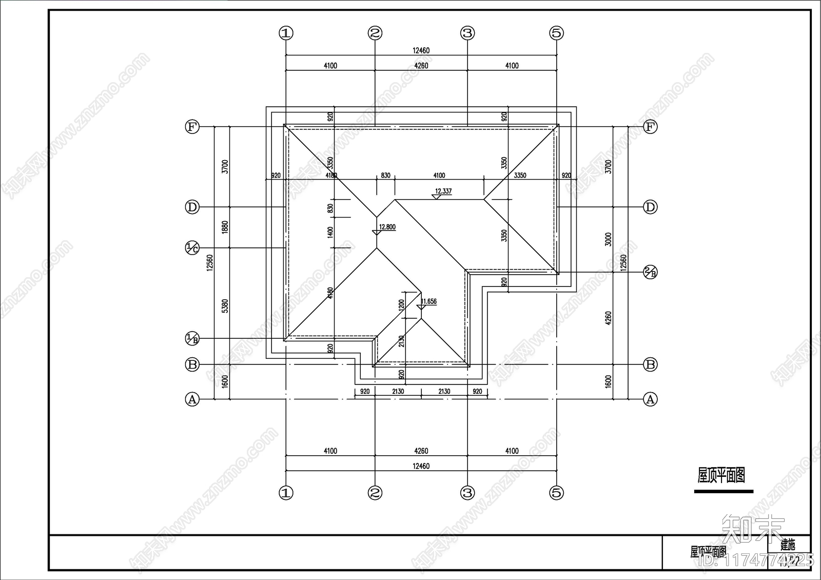 新中式别墅建筑cad施工图下载【ID:1174774225】