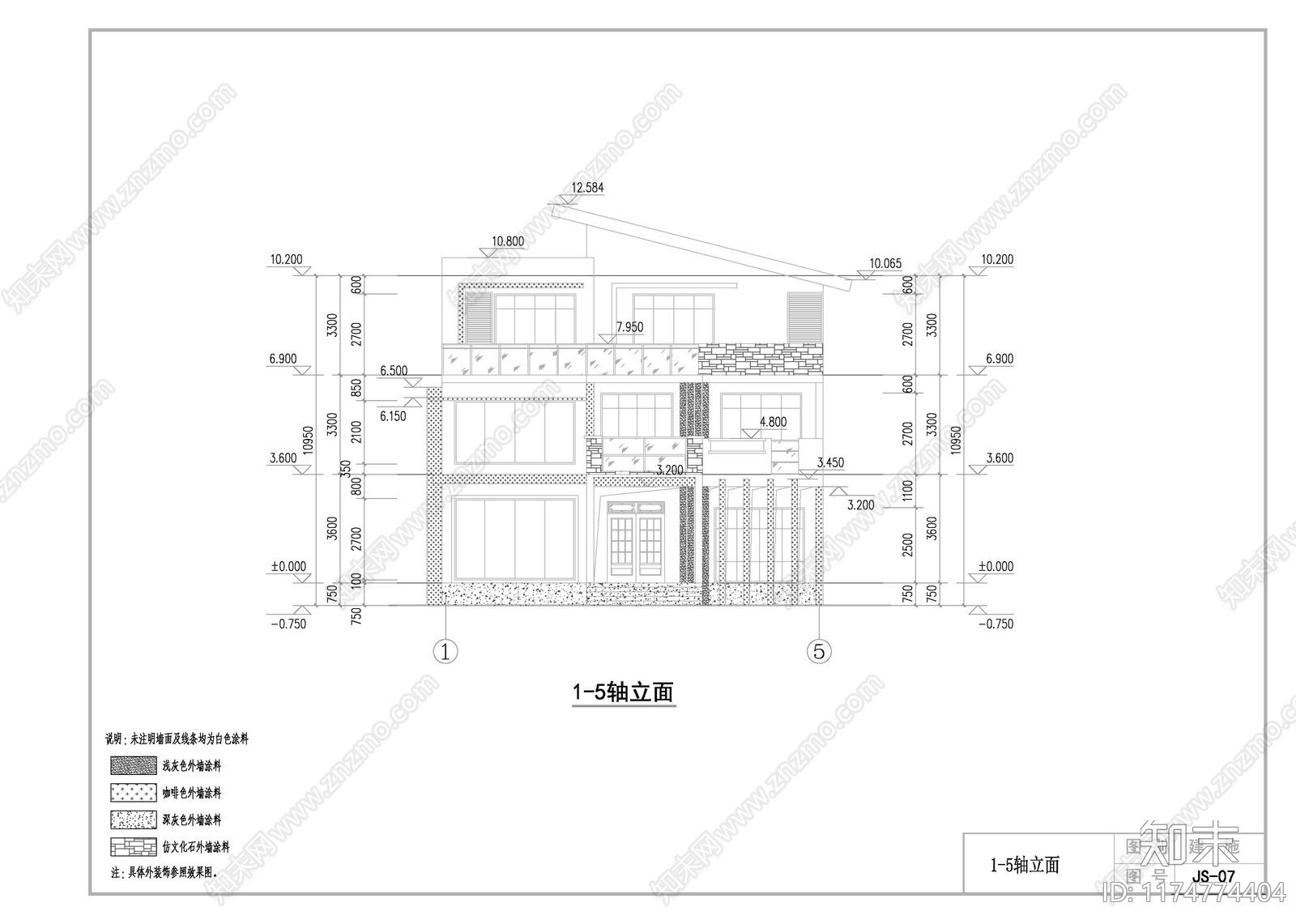 现代其他居住建筑cad施工图下载【ID:1174774404】