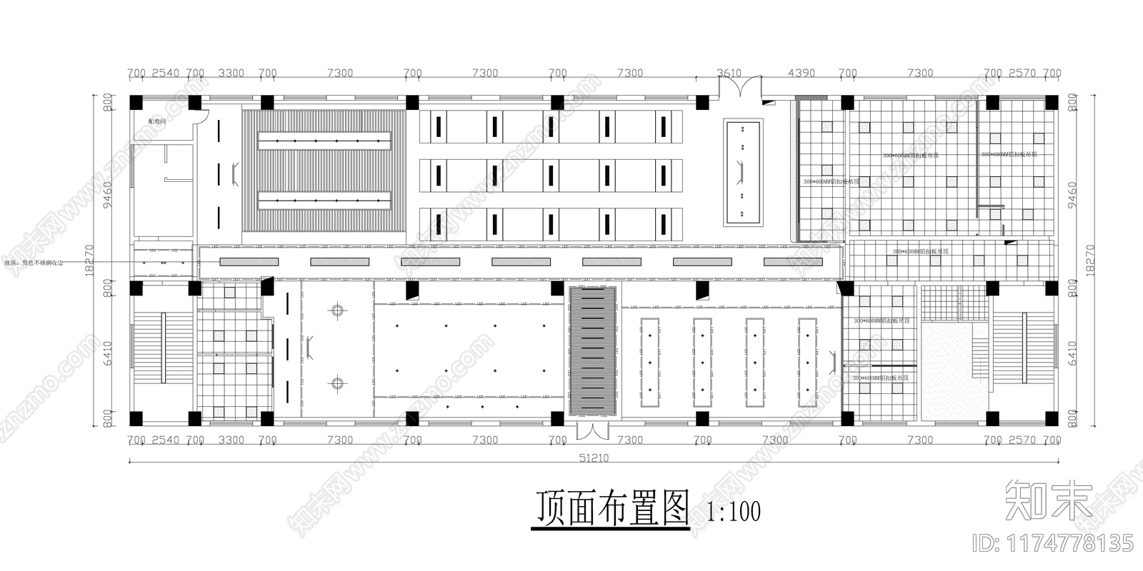 现代新中式中餐厅cad施工图下载【ID:1174778135】