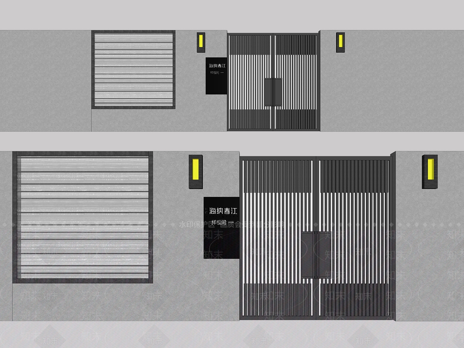 新中式庭院门SU模型下载【ID:1174779545】