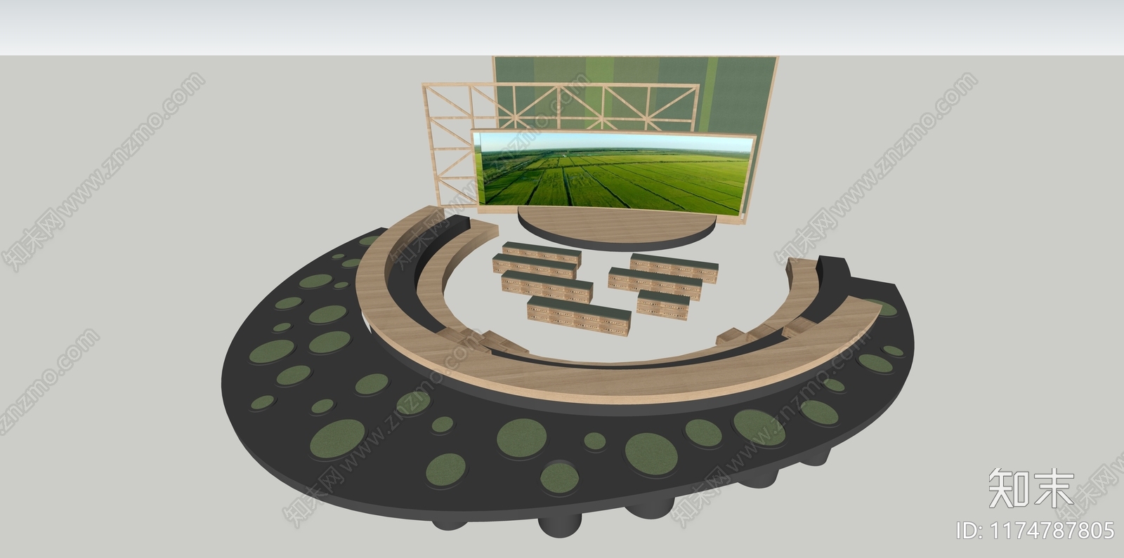 现代农业展厅SU模型下载【ID:1174787805】