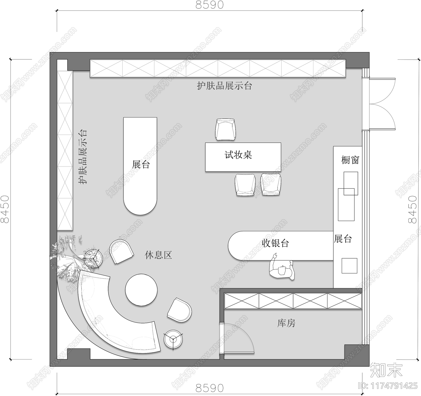 现代其他商业空间cad施工图下载【ID:1174791425】