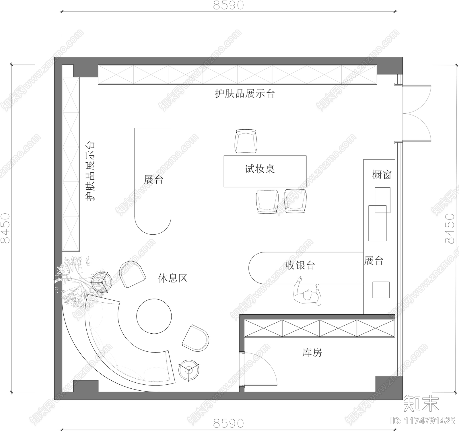 现代其他商业空间cad施工图下载【ID:1174791425】