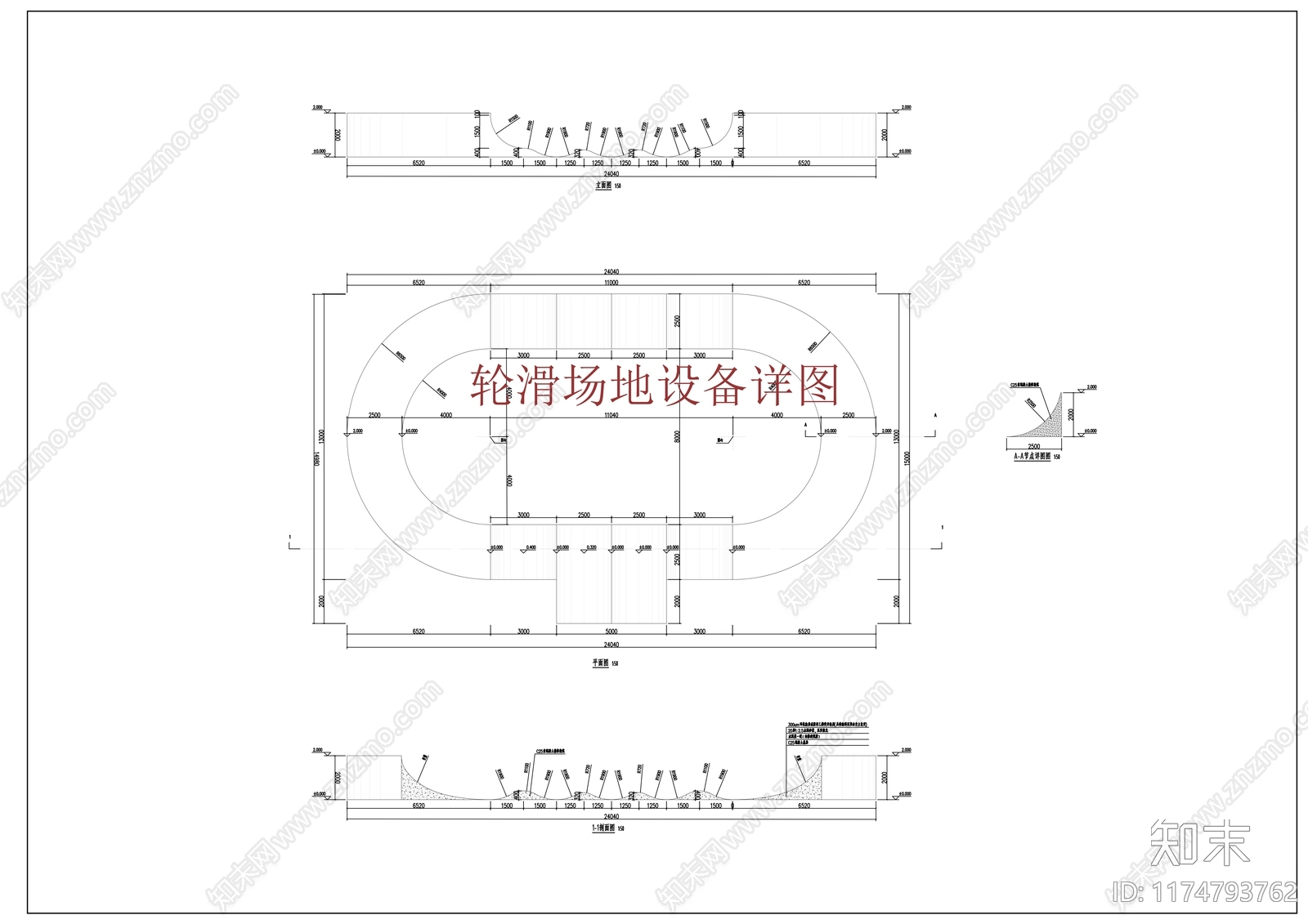 现代新中式公园景观cad施工图下载【ID:1174793762】