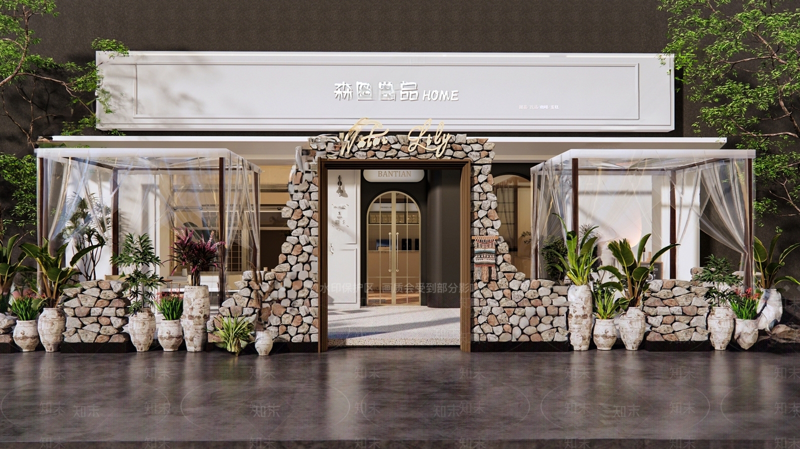 现代门头3D模型下载【ID:1174793778】