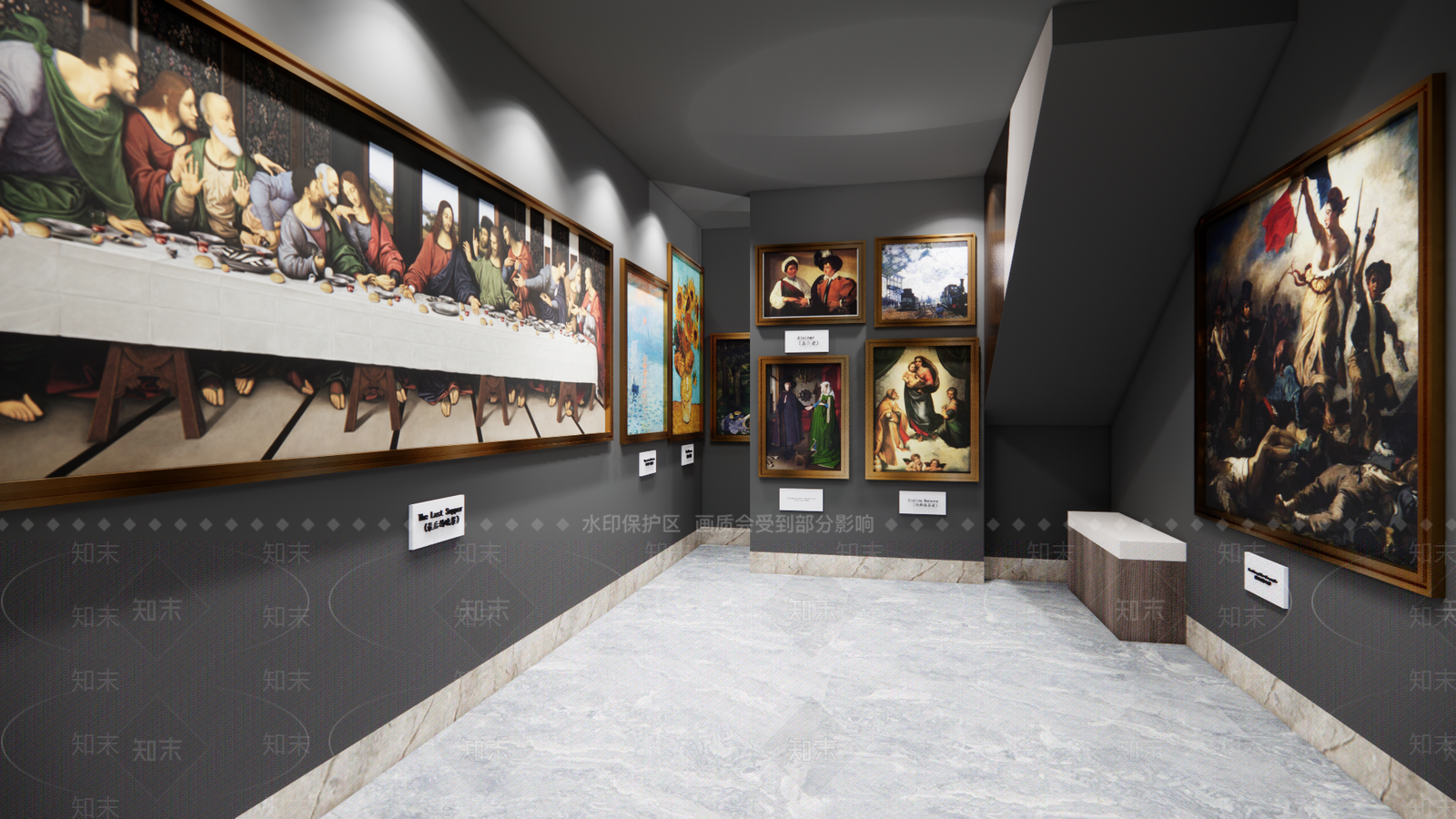 现代简约展览馆建筑SU模型下载【ID:1174915656】