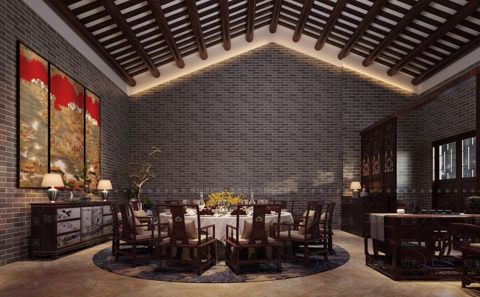 中式包厢3D模型下载【ID:1174802583】