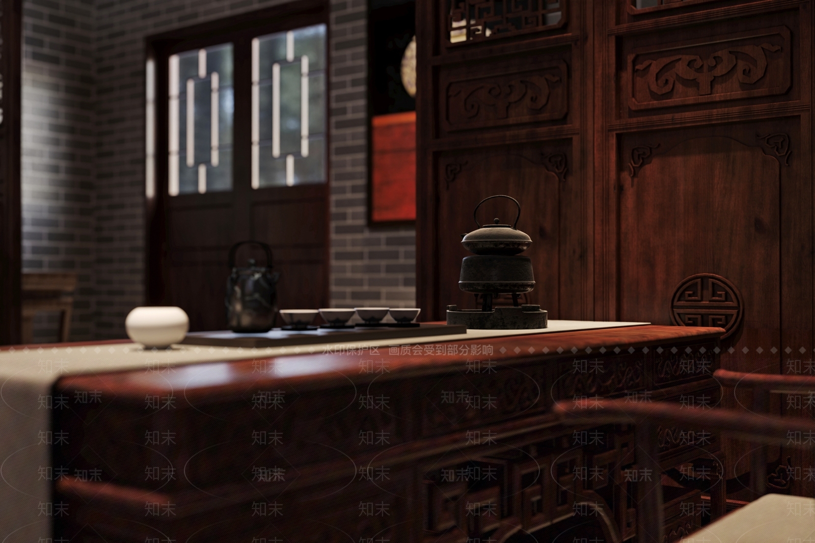 中式包厢3D模型下载【ID:1174802583】