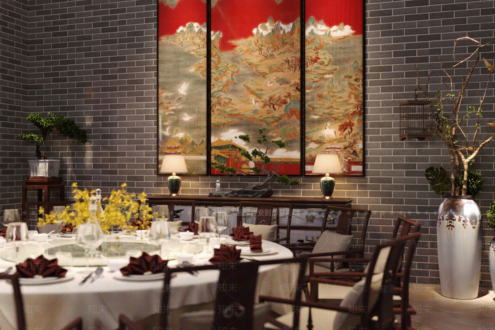 中式包厢3D模型下载【ID:1174802583】