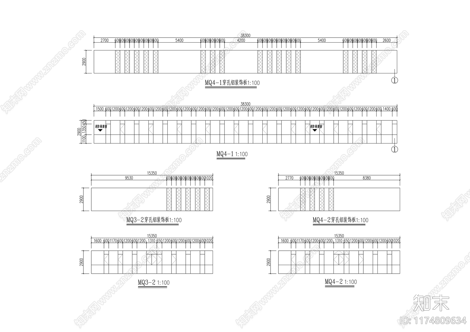 现代办公楼建筑cad施工图下载【ID:1174809634】