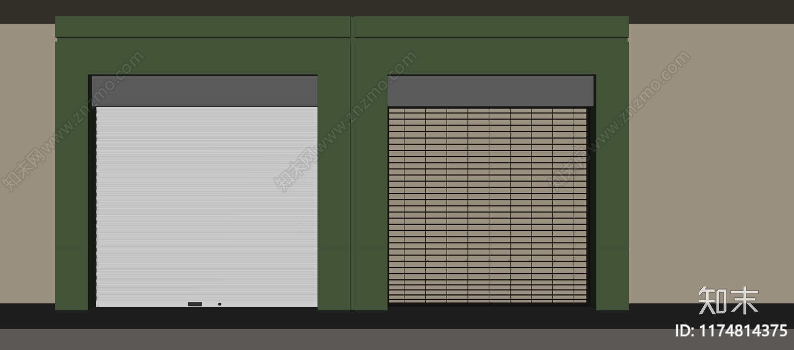 现代极简卷帘门SU模型下载【ID:1174814375】