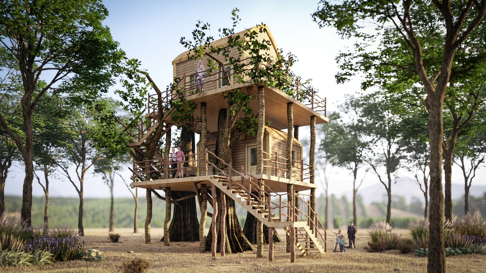 现代树屋SU模型下载【ID:1174815319】