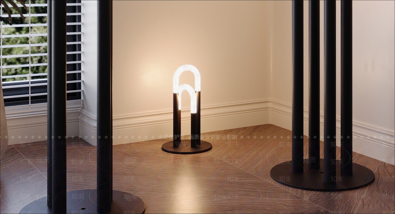 现代落地灯3D模型下载【ID:1174815106】