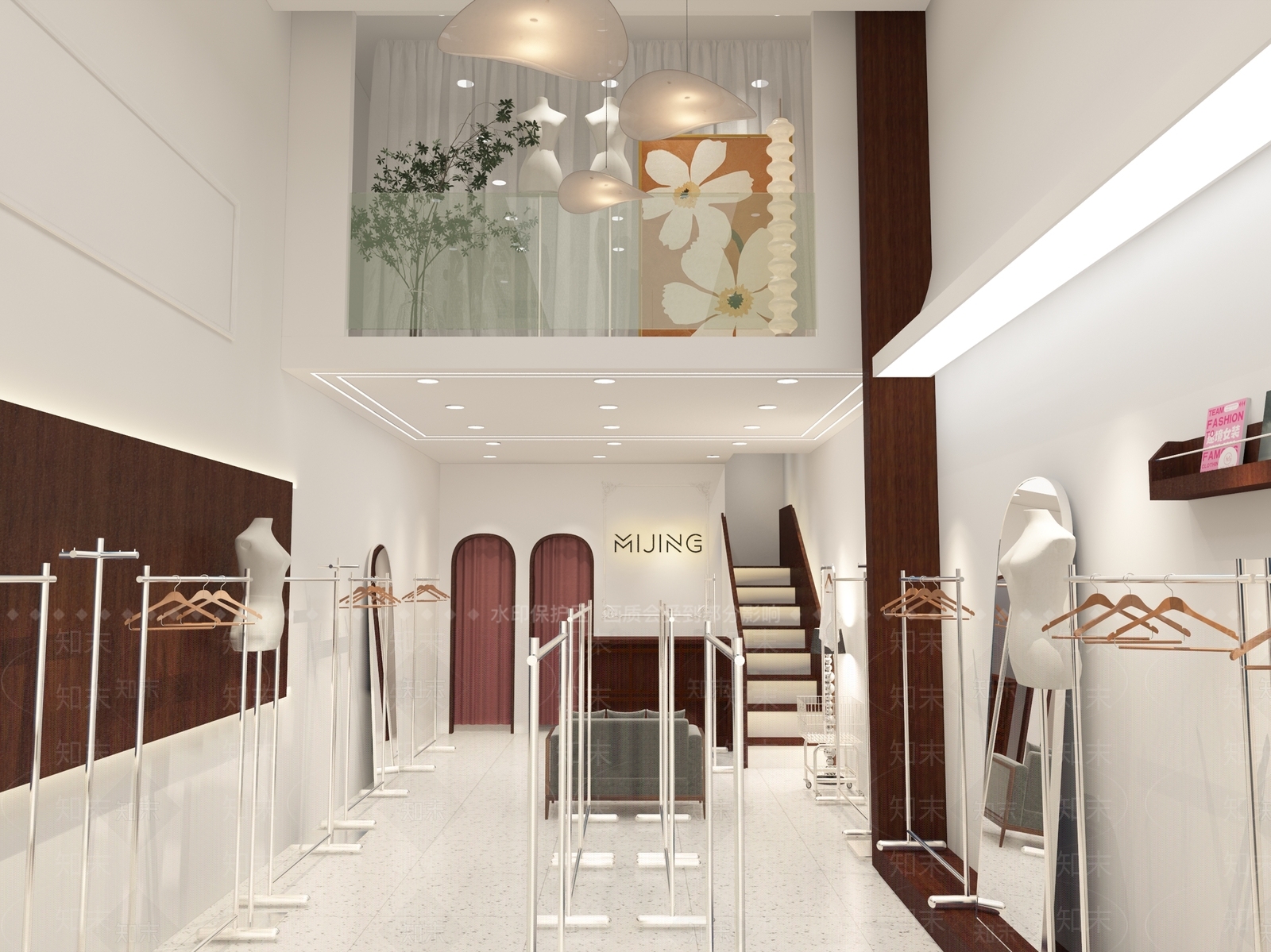 复古奶油服装店3D模型下载【ID:1174818795】