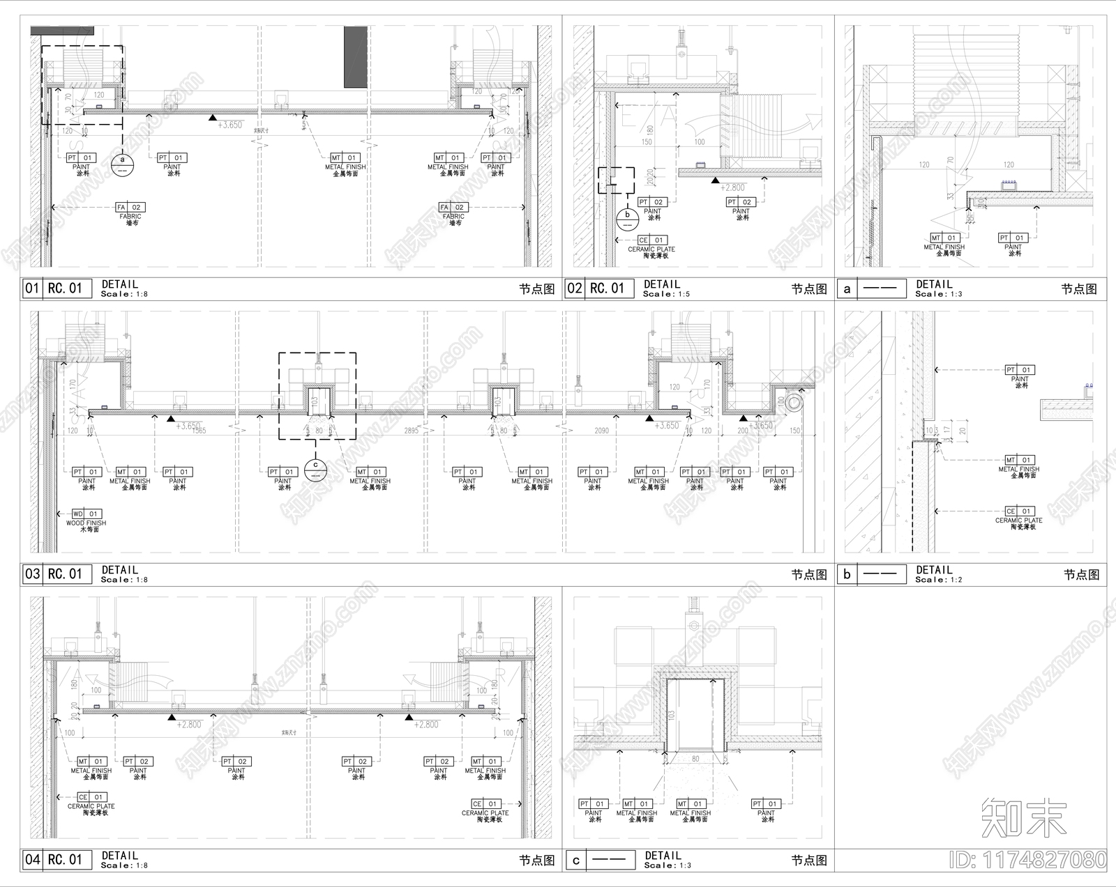 现代办公室cad施工图下载【ID:1174827080】
