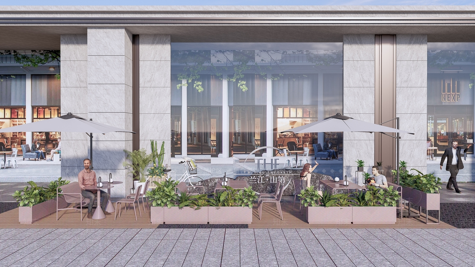 现代商业景观SU模型下载【ID:1174829674】