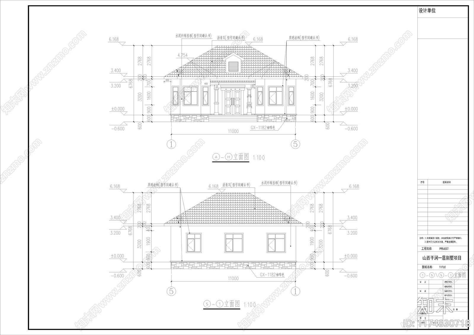 欧式住宅楼建筑cad施工图下载【ID:1174830718】