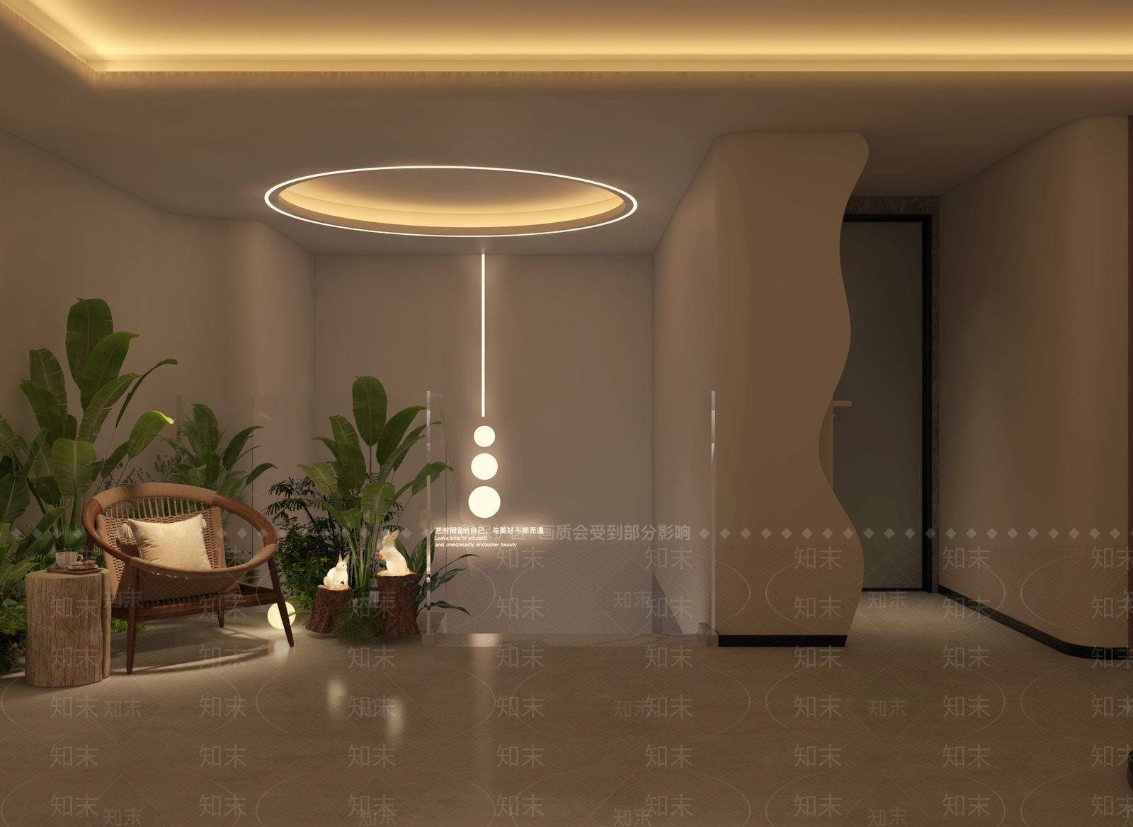奶油侘寂美容院3D模型下载【ID:1174835569】