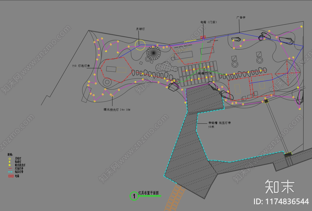 现代新中式室内景观施工图下载【ID:1174836544】