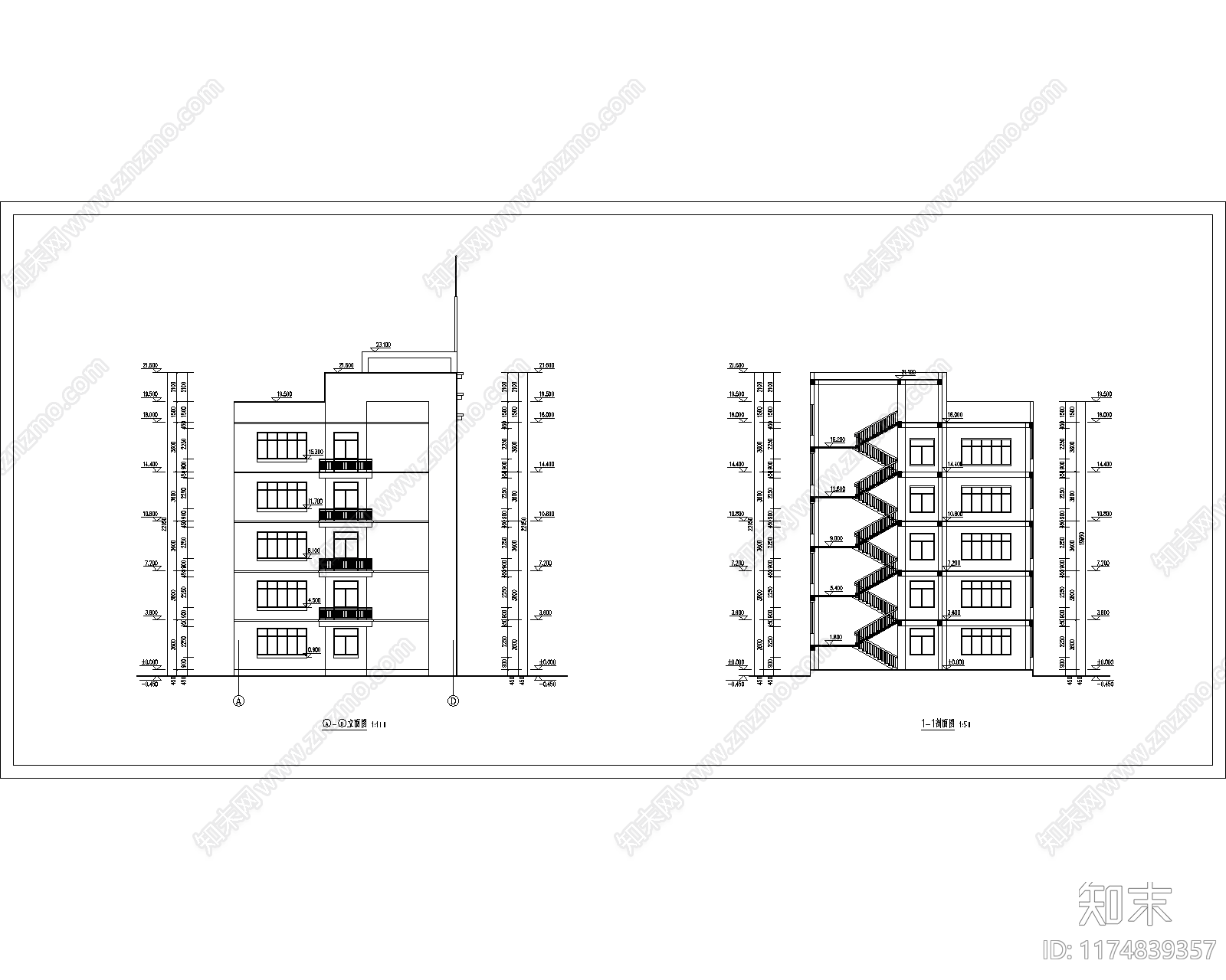 现代学校建筑施工图下载【ID:1174839357】