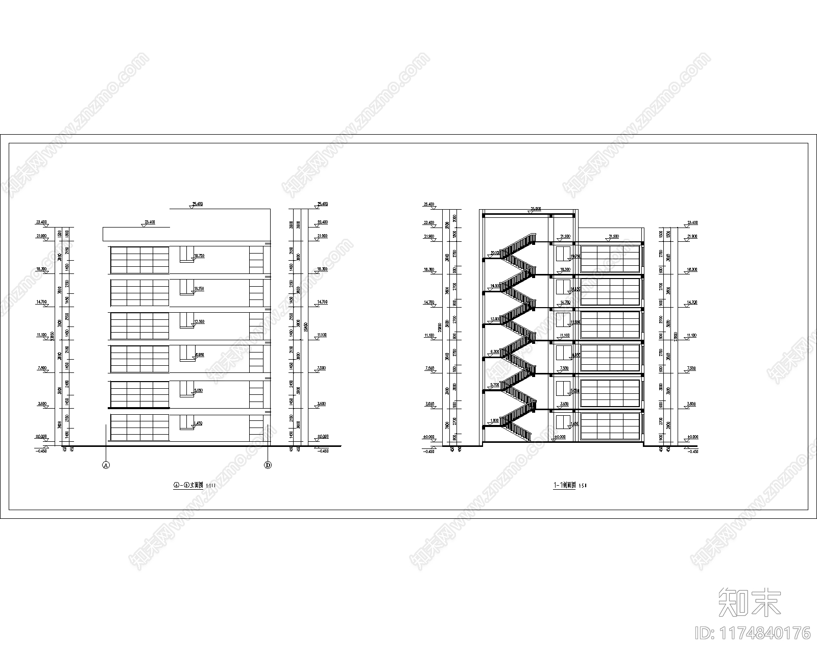 现代学校建筑cad施工图下载【ID:1174840176】