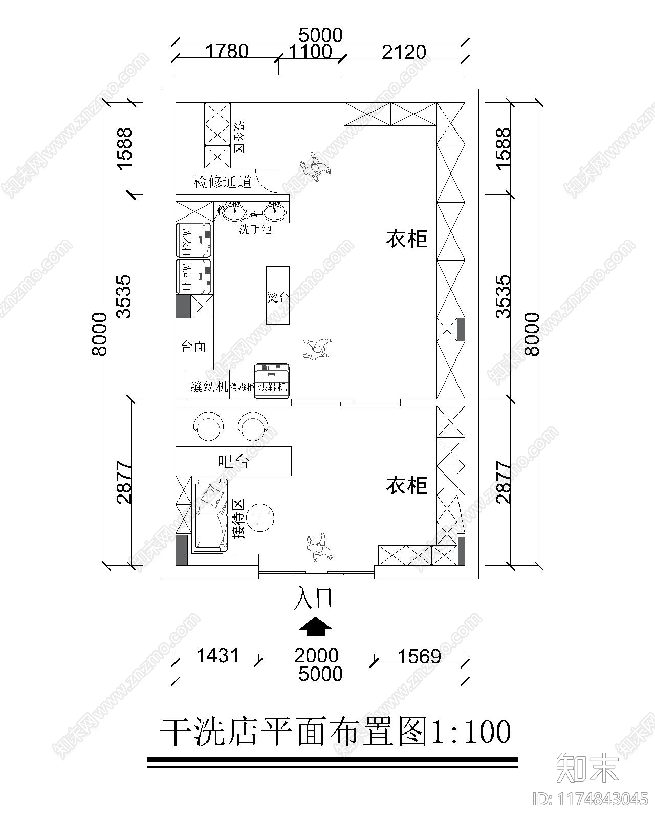 现代其他商业空间cad施工图下载【ID:1174843045】