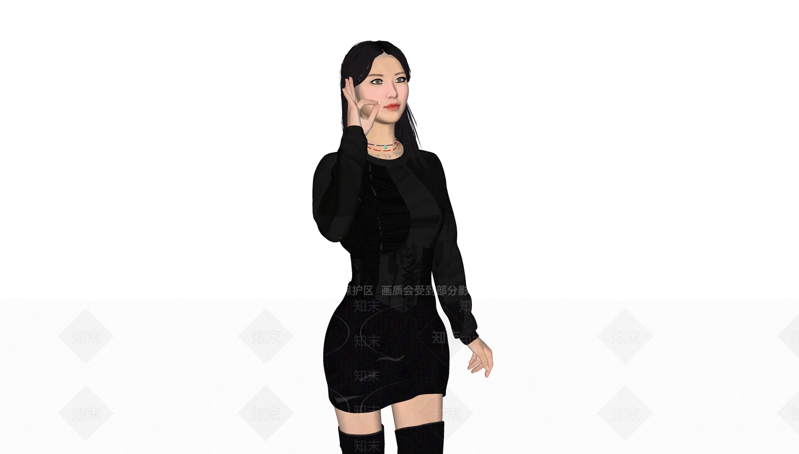 女人SU模型下载【ID:1174844734】