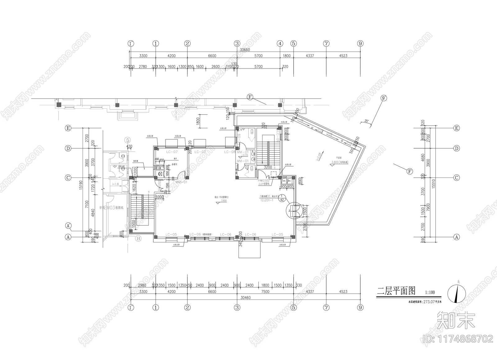 中式其他商业建筑施工图下载【ID:1174868702】