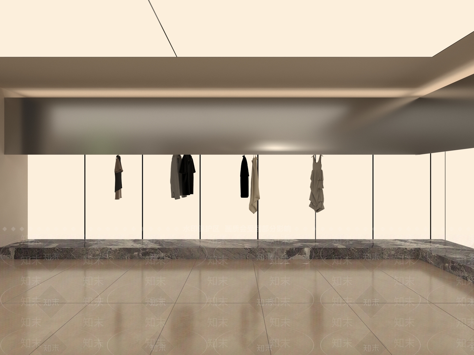 侘寂极简服装店3D模型下载【ID:1174868723】