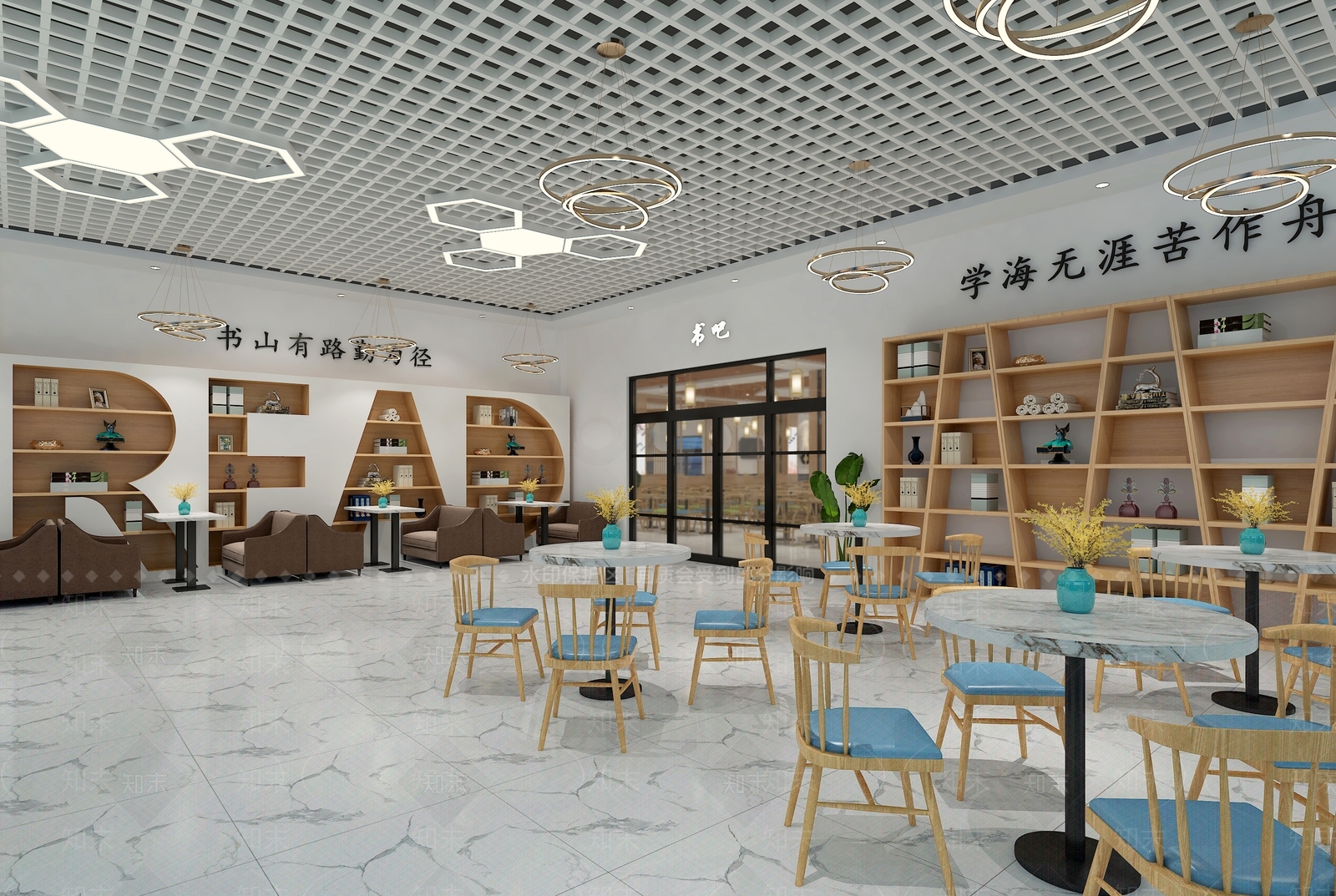 新中式食堂3D模型下载【ID:1174868955】