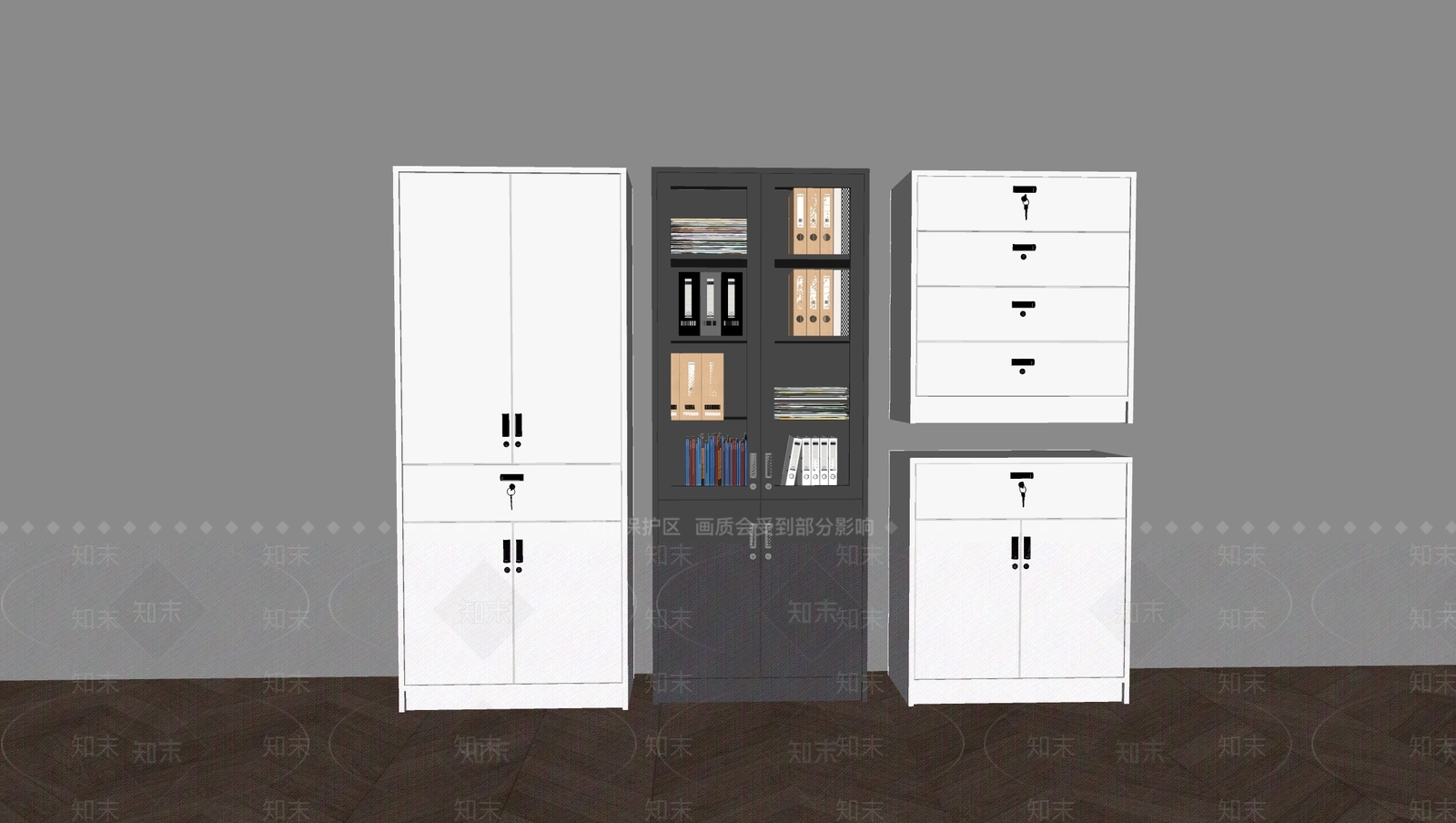 现代文件柜SU模型下载【ID:1174871647】