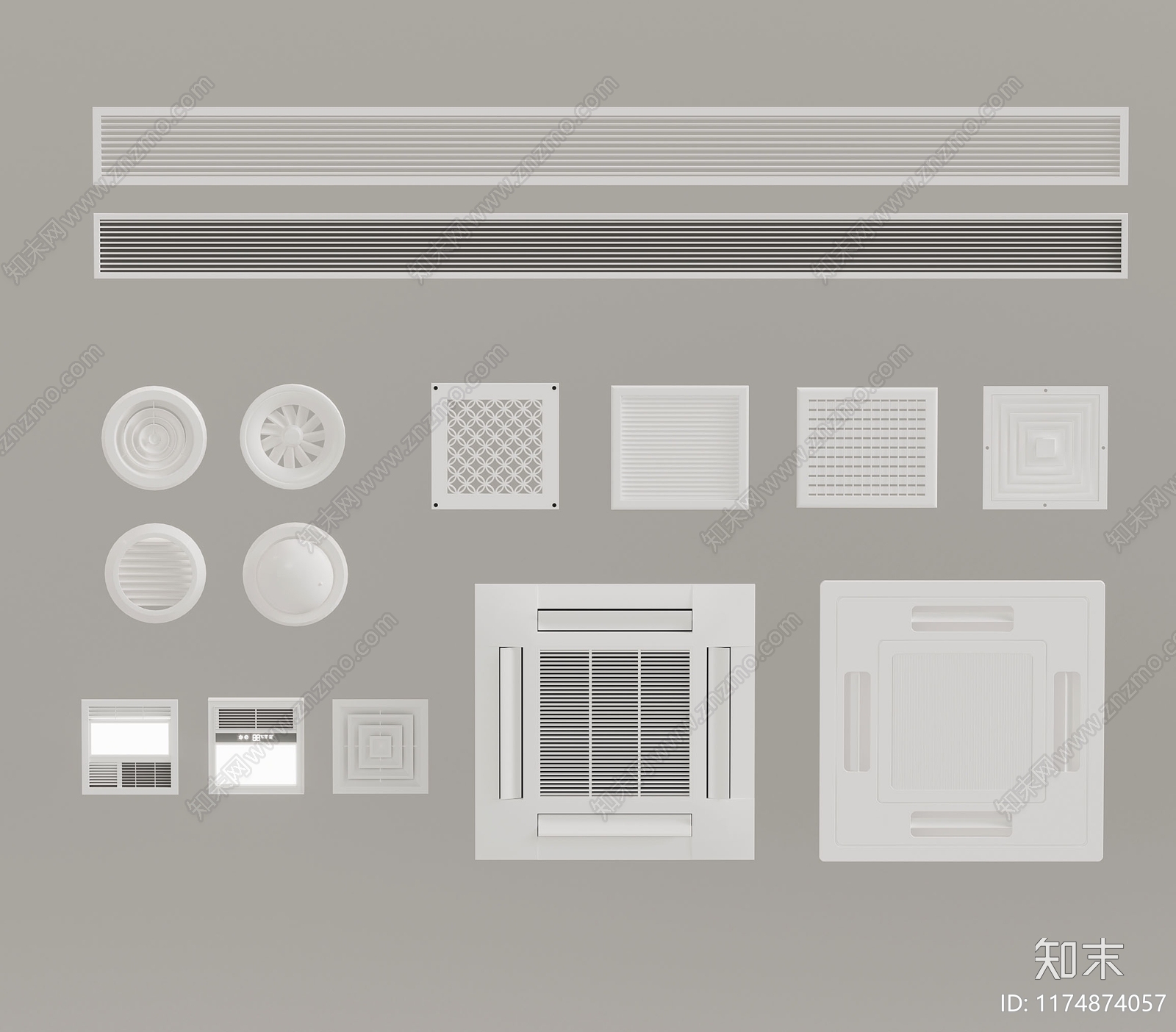 空调出风口SU模型下载【ID:1174874057】