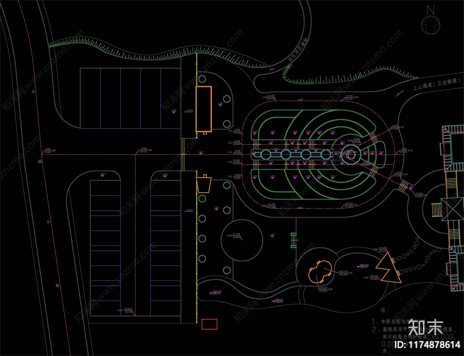 现代公园景观施工图下载【ID:1174878614】