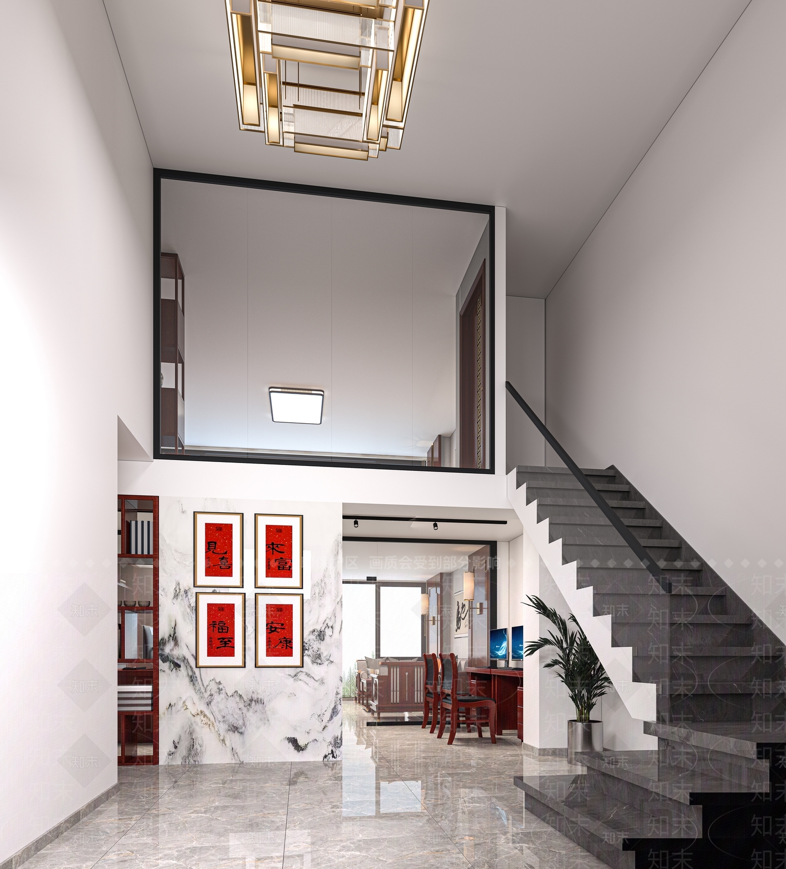 中式其他办公空间3D模型下载【ID:1174882659】