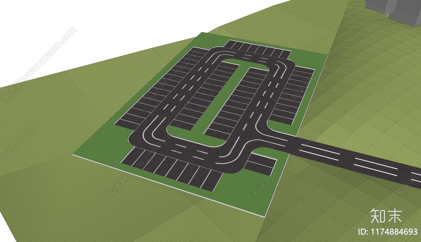 现代停车场SU模型下载【ID:1174884693】