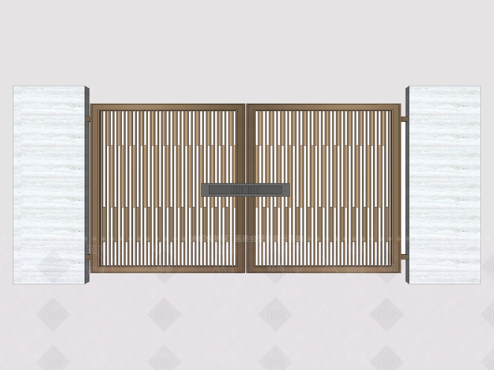 新中式庭院门SU模型下载【ID:1174884759】