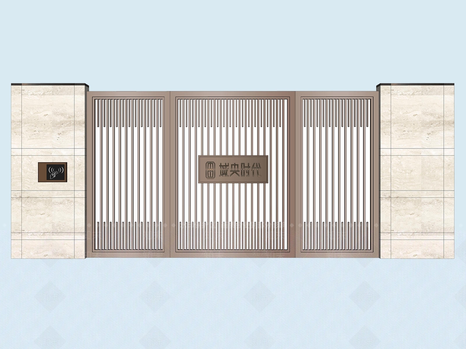 新中式庭院门SU模型下载【ID:1174888610】