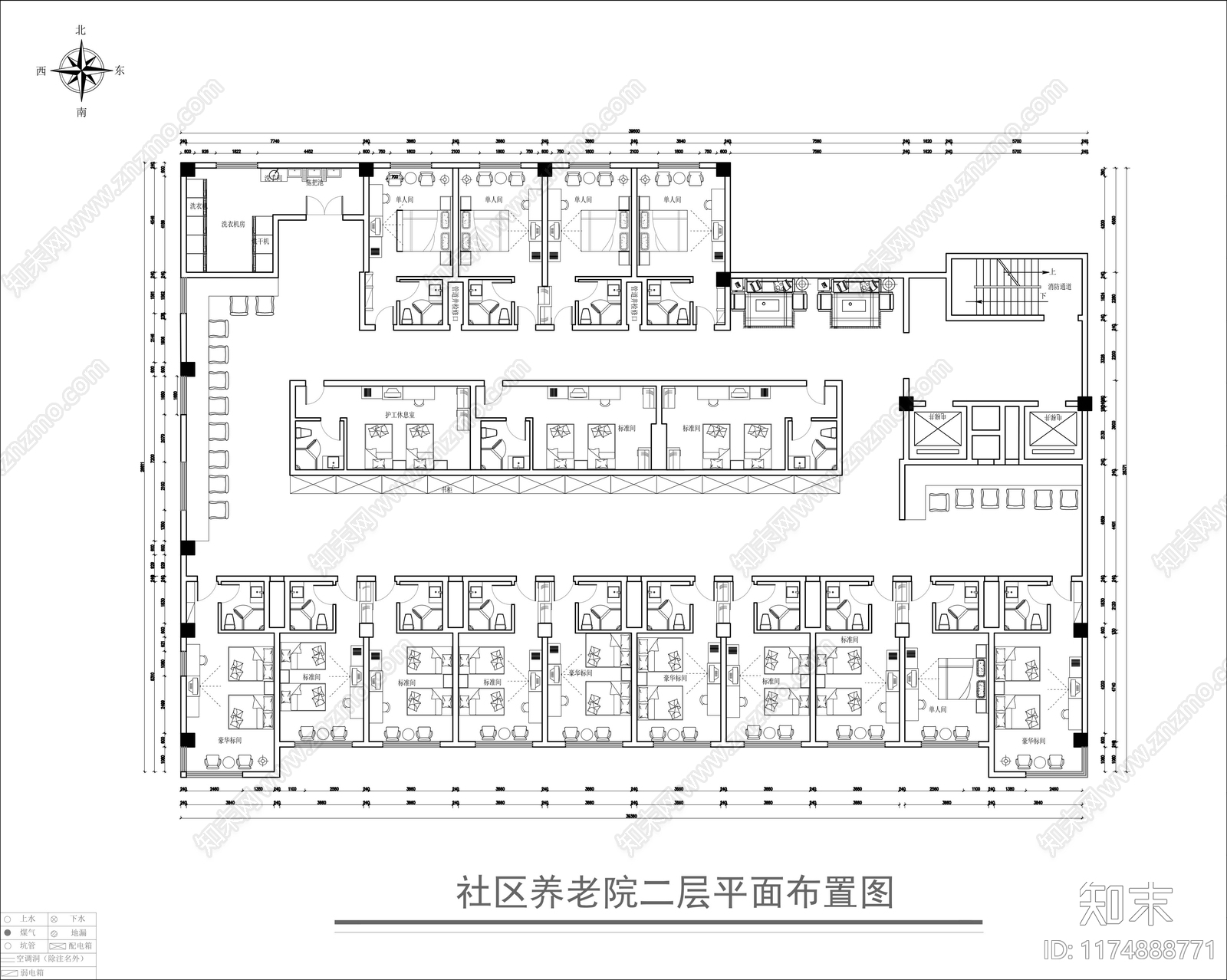 原木养老院施工图下载【ID:1174888771】