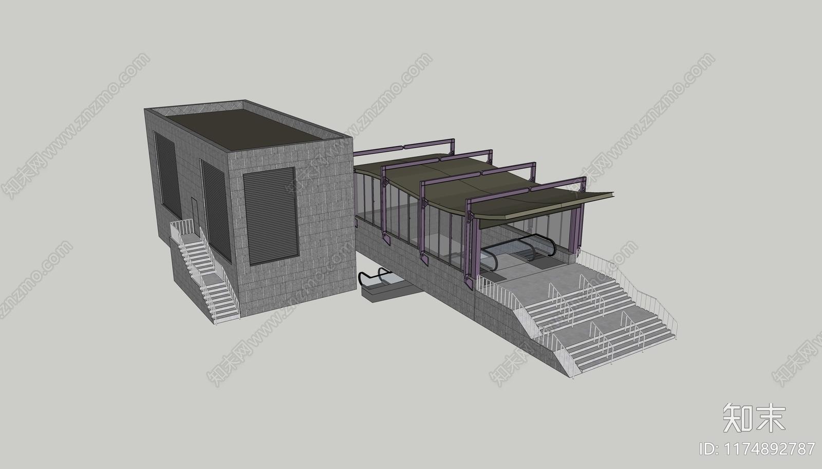 现代工业地铁站SU模型下载【ID:1174892787】