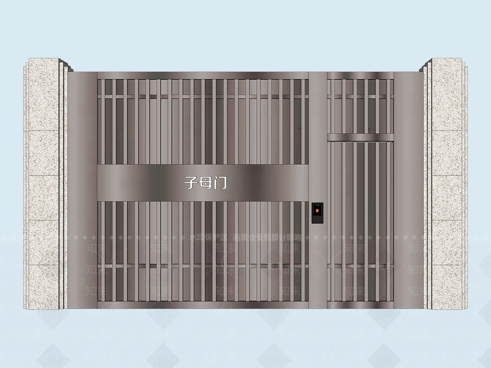 新中式庭院门SU模型下载【ID:1174893785】