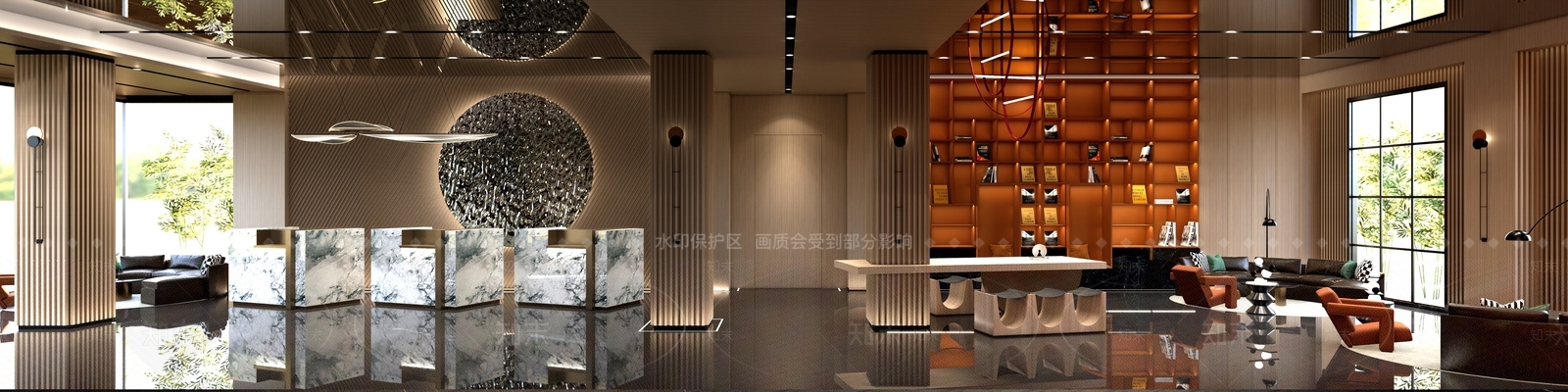 现代酒店大堂SU模型下载【ID:1174902187】