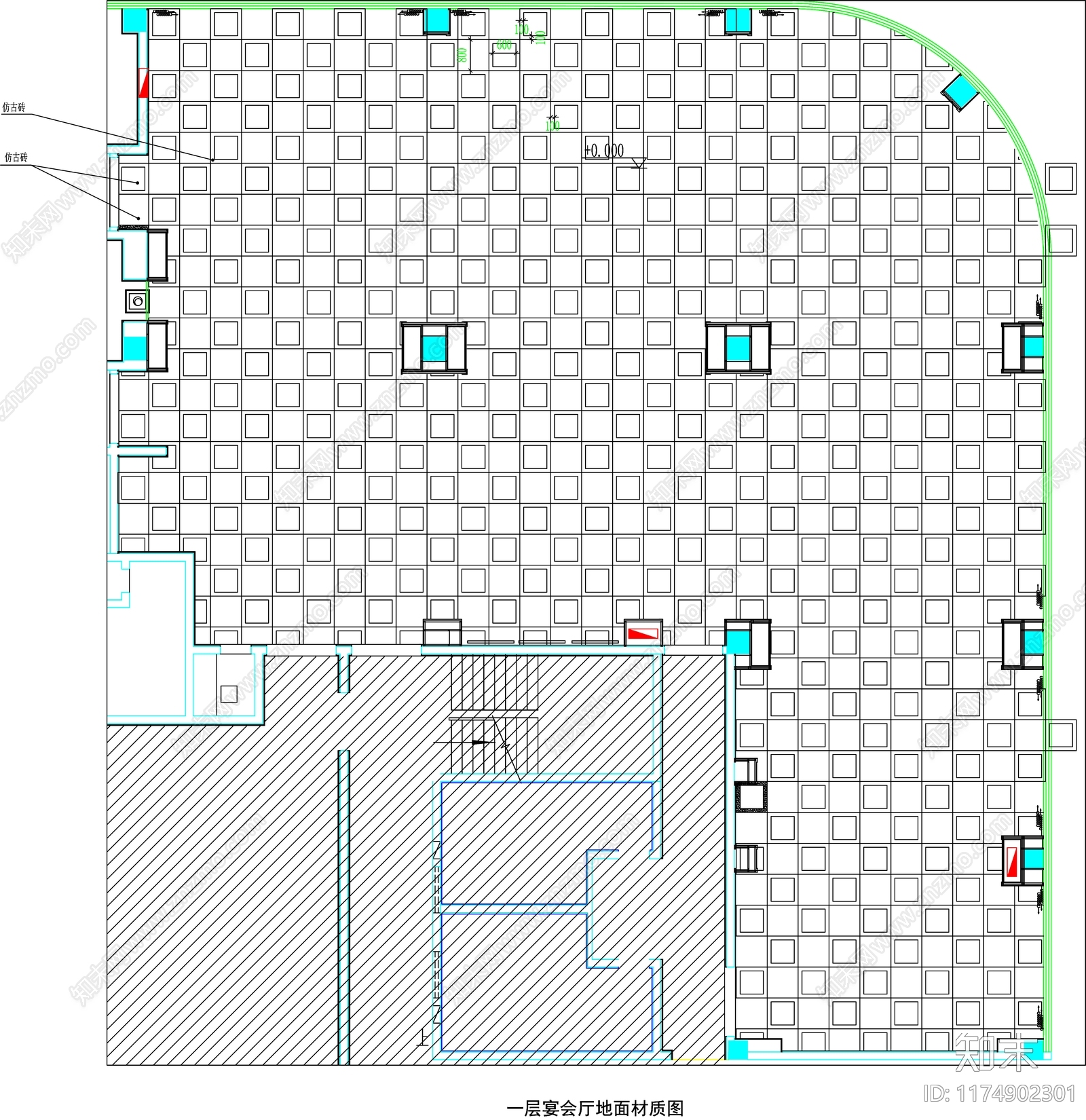 现代工装图库cad施工图下载【ID:1174902301】