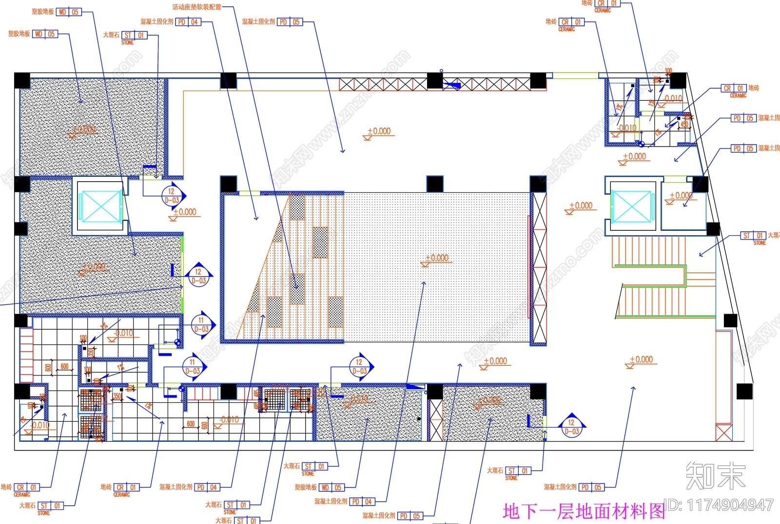 现代工装图库cad施工图下载【ID:1174904947】
