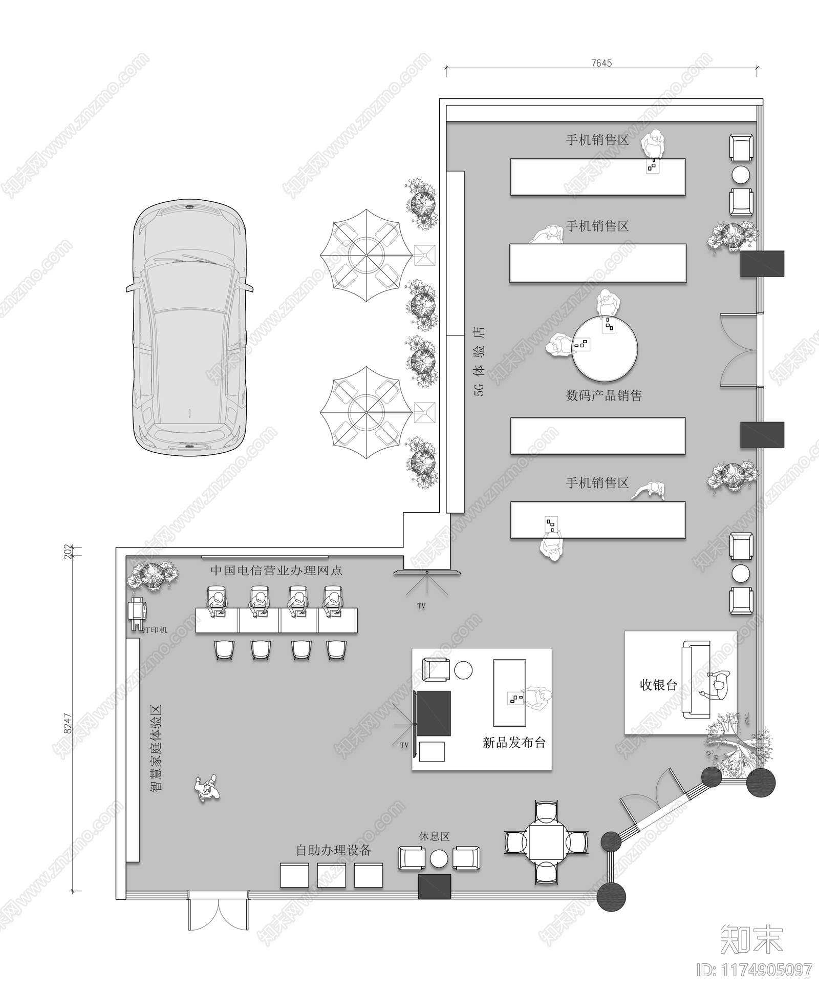 现代其他商业空间cad施工图下载【ID:1174905097】